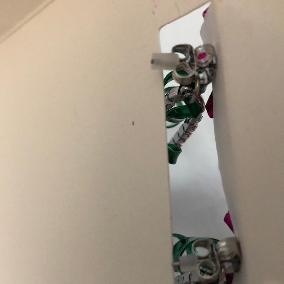 Betsey Johnson Christmas Bow Front Back Drop Earrings Fringe Accents NIB - Picture 9 of 12